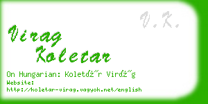 virag koletar business card